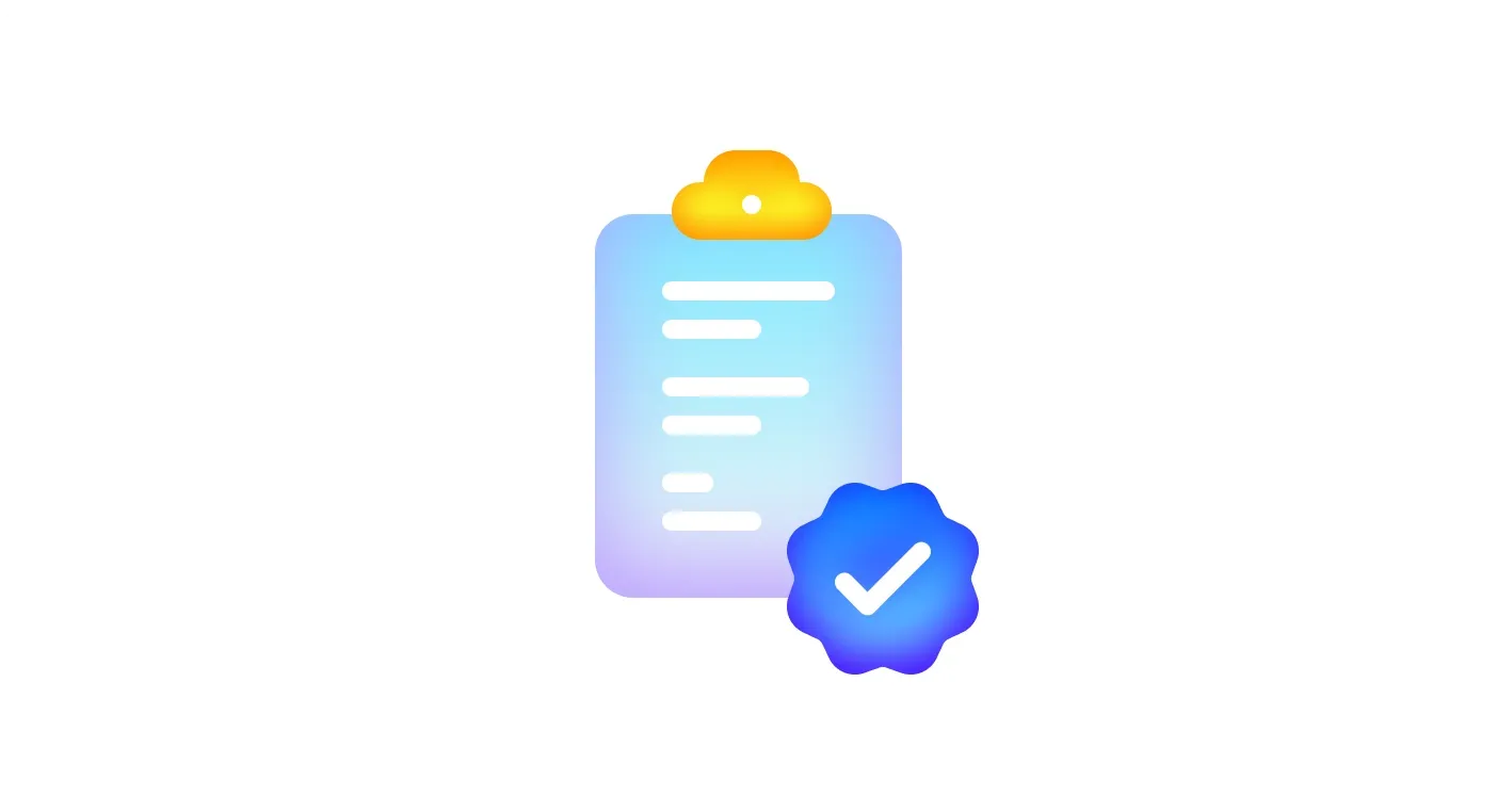 Clipboard with an approval check mark, illustrating a phone number porting application
